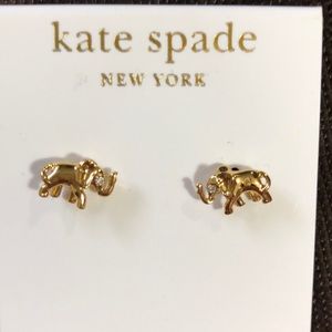 Kate Spade gold elephant earrings